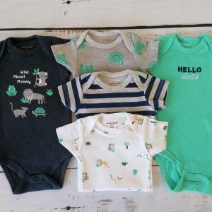 Set 5 Bodys Animalitos Azul