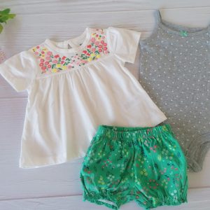 Conjunto Verano 3 Piezas Flores
