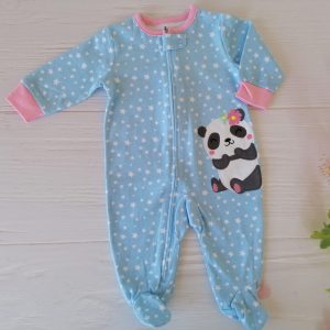 Enterito Pijama Algodón Panda Celeste