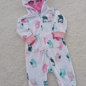 Pijama Micropolar Búhos Blanco