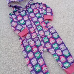 Pijama Micropolar Búhos Lila