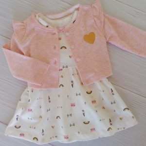 Vestido Gatitos con Bolero Rosa