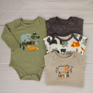 Pack 4 Bodys Manga Larga Oso Bandana